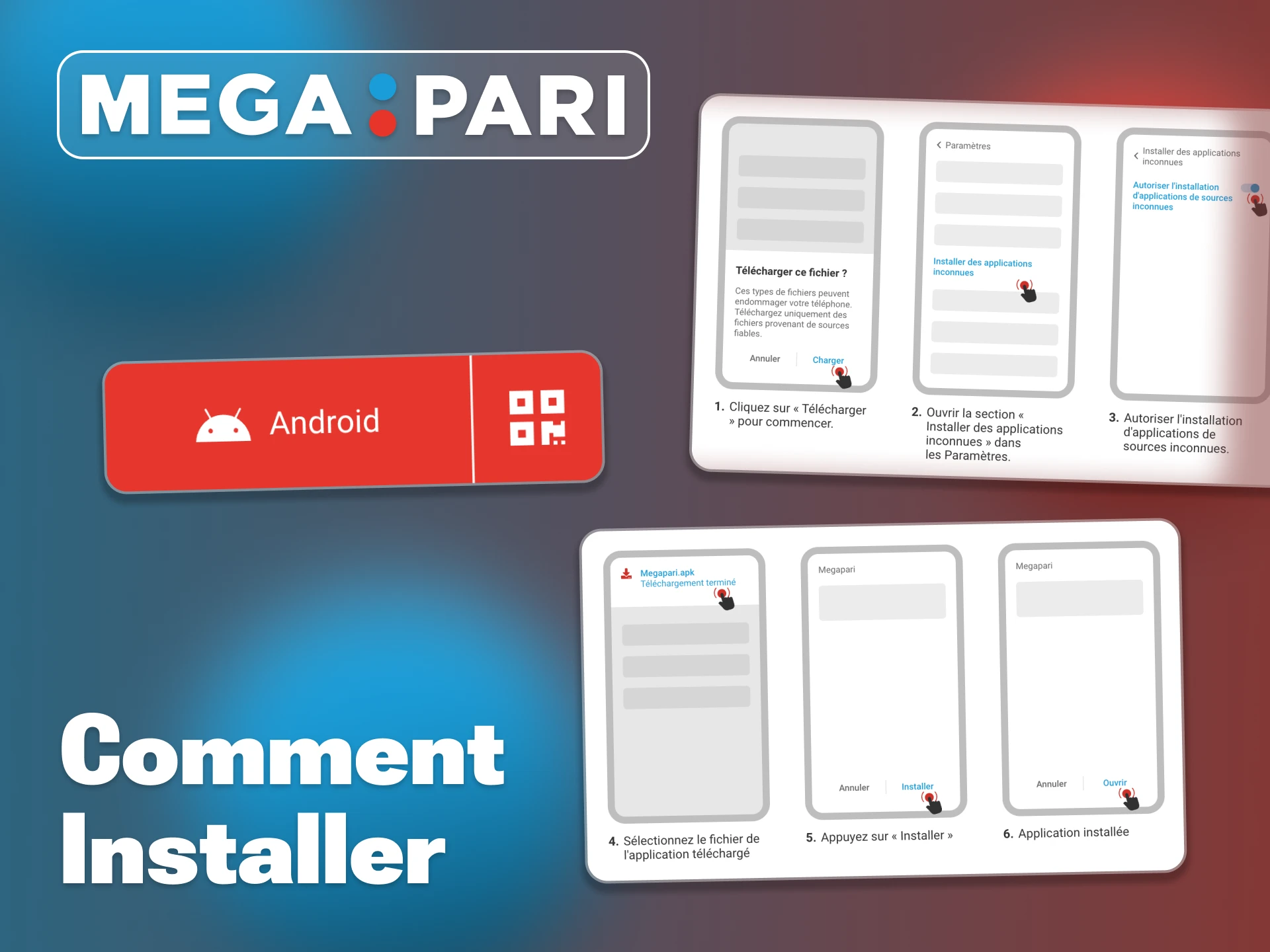 Installez la dernière version de l'application Megapari en quelques étapes.