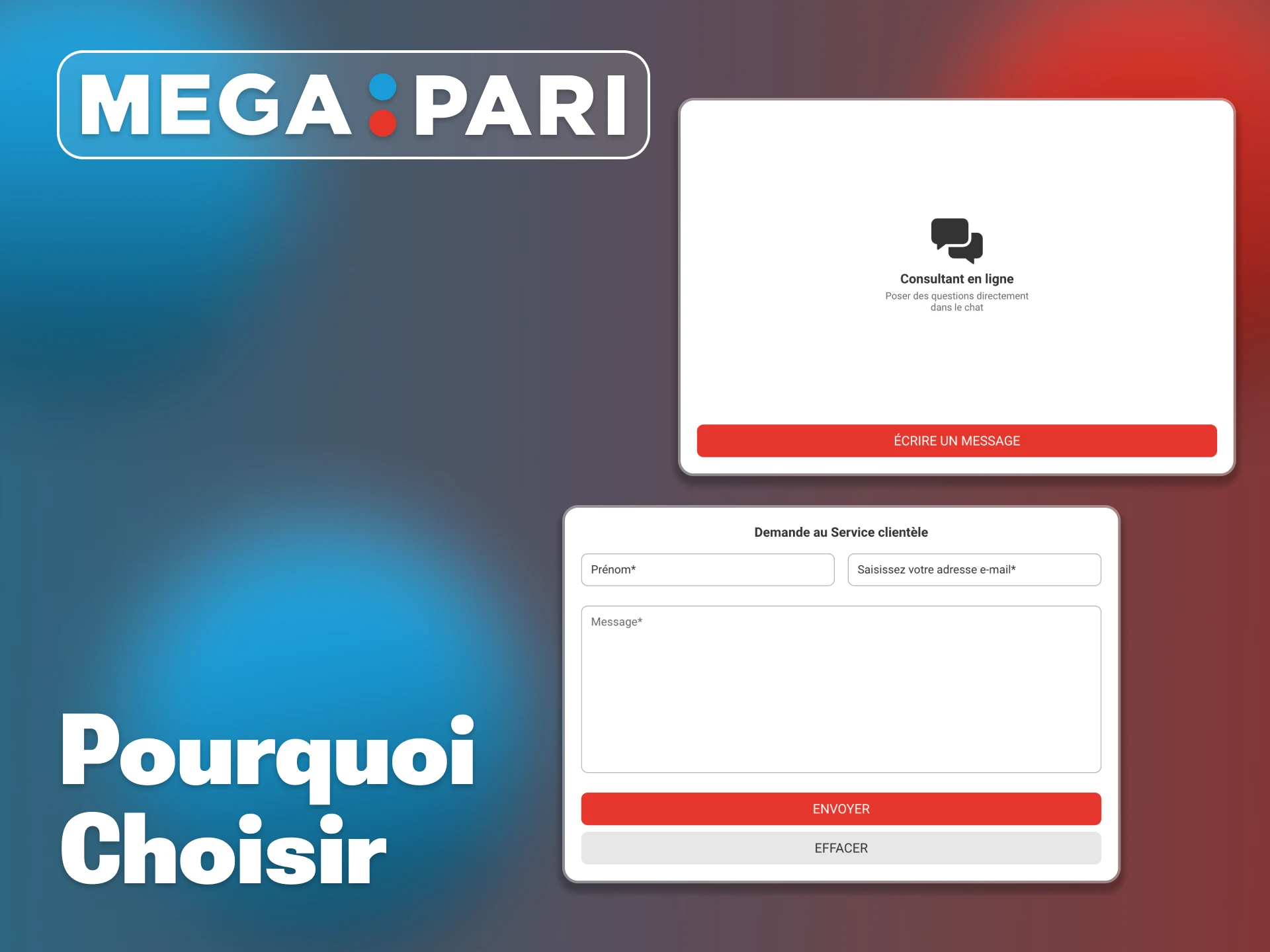 L'équipe d'assistance Megapari est fiable et rapide.