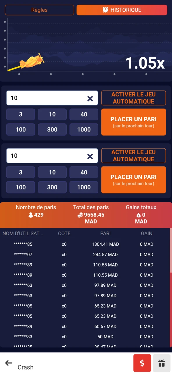 Jouez aux jeux sur Megapari pour remplir les conditions du bonus.