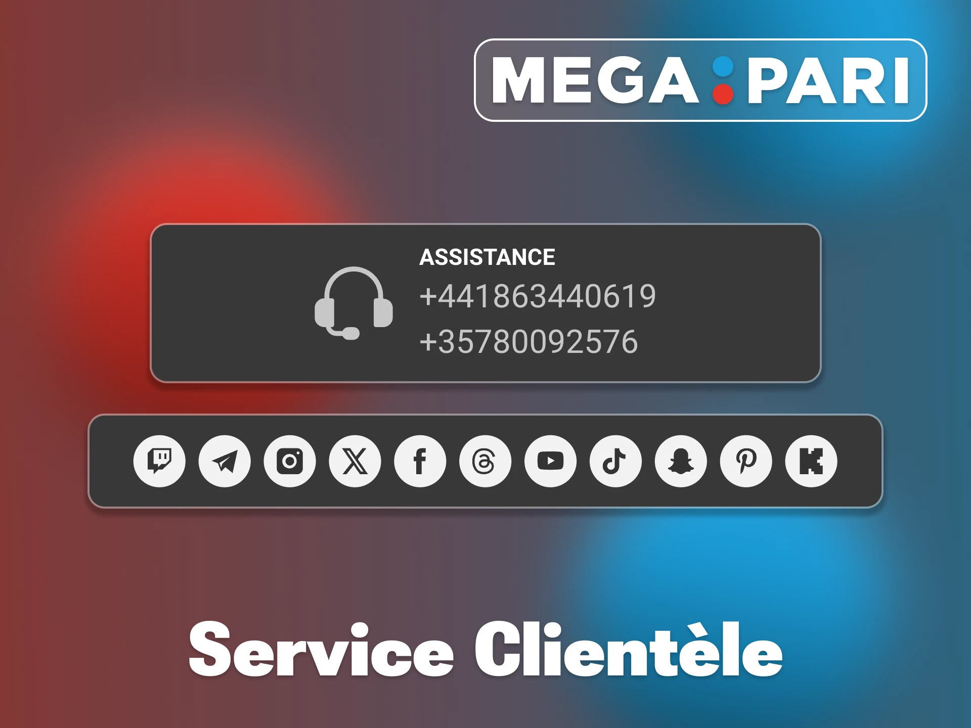 Megapari offre un service client pour répondre à vos questions.
