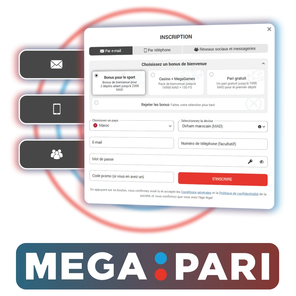 Consultez les instructions pour vous inscrire sur Megapari.