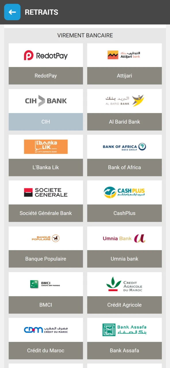 Choisissez le moyen qui vous convient le mieux pour retirer vos fonds sur Megapari.