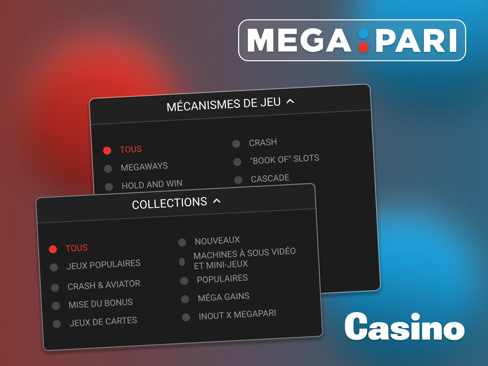 Essayez les jeux de casino sur la plateforme en ligne Megapari.