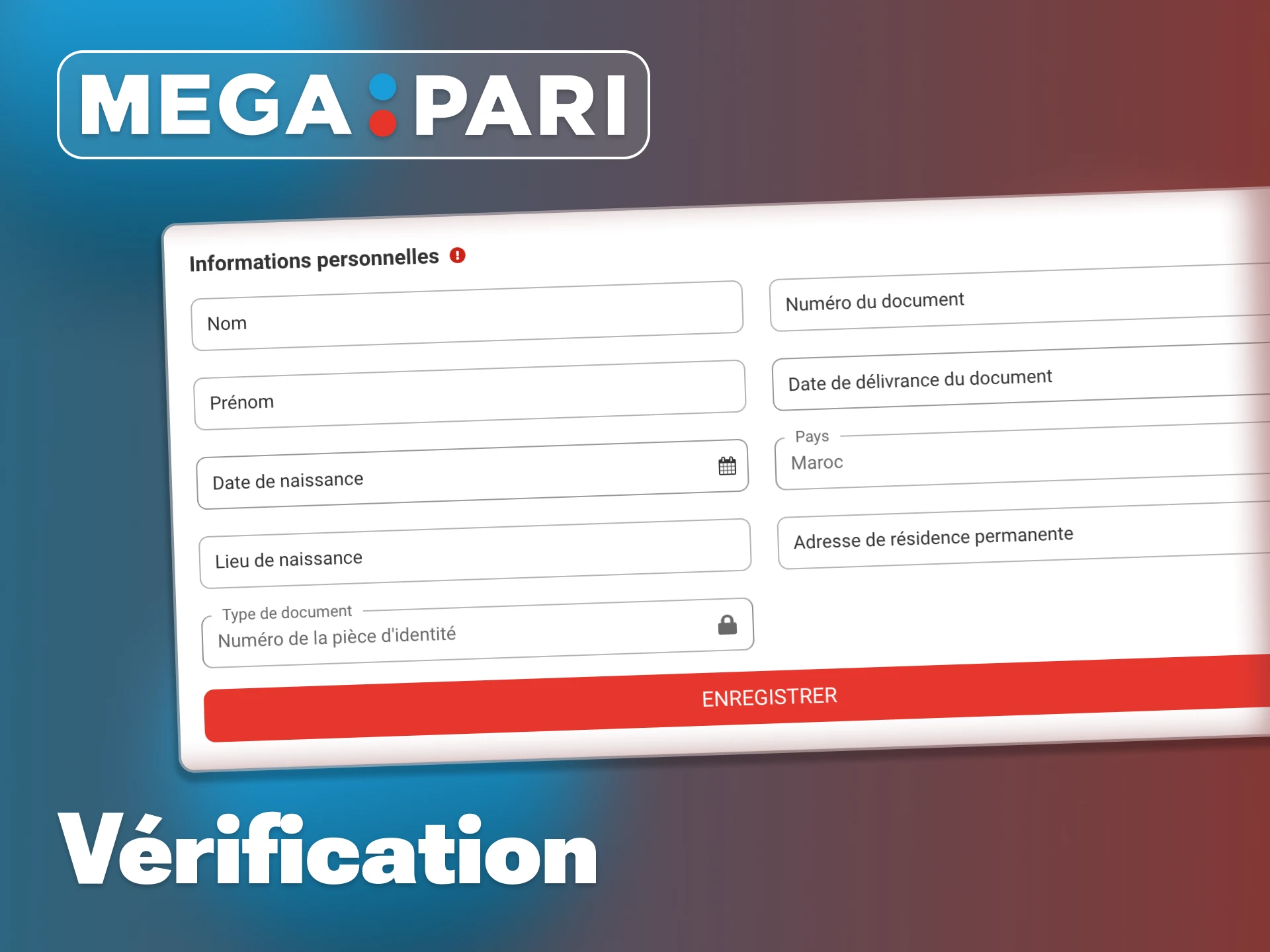 Vous devez vérifier votre compte sur la plateforme Megapari.